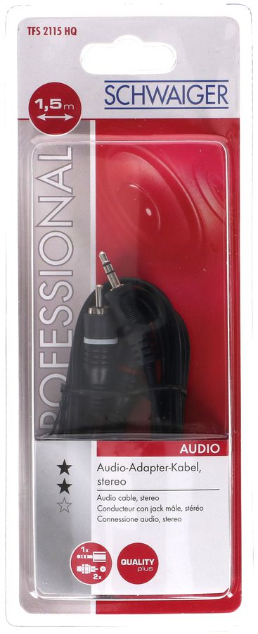 cavo audio adattatore Y HQ stereo spina jack/spina RCA 1.5m