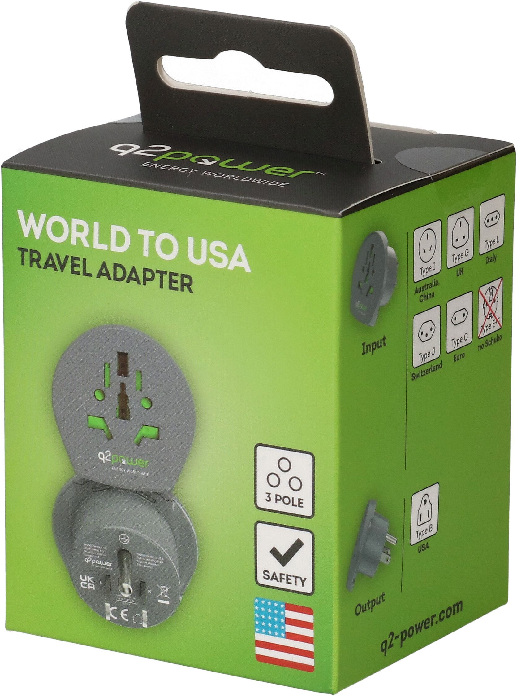 adapteur monde Q2 Power USA