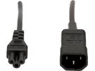 Cable cordset extension TDLR H05VV-F3G0.75 1.5m black C14/C5