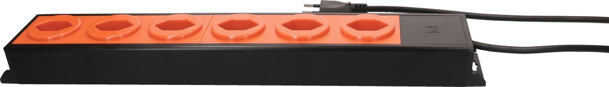 Steckdosenleiste Power Line 6x Typ 13 schwarz/orange 3.0m