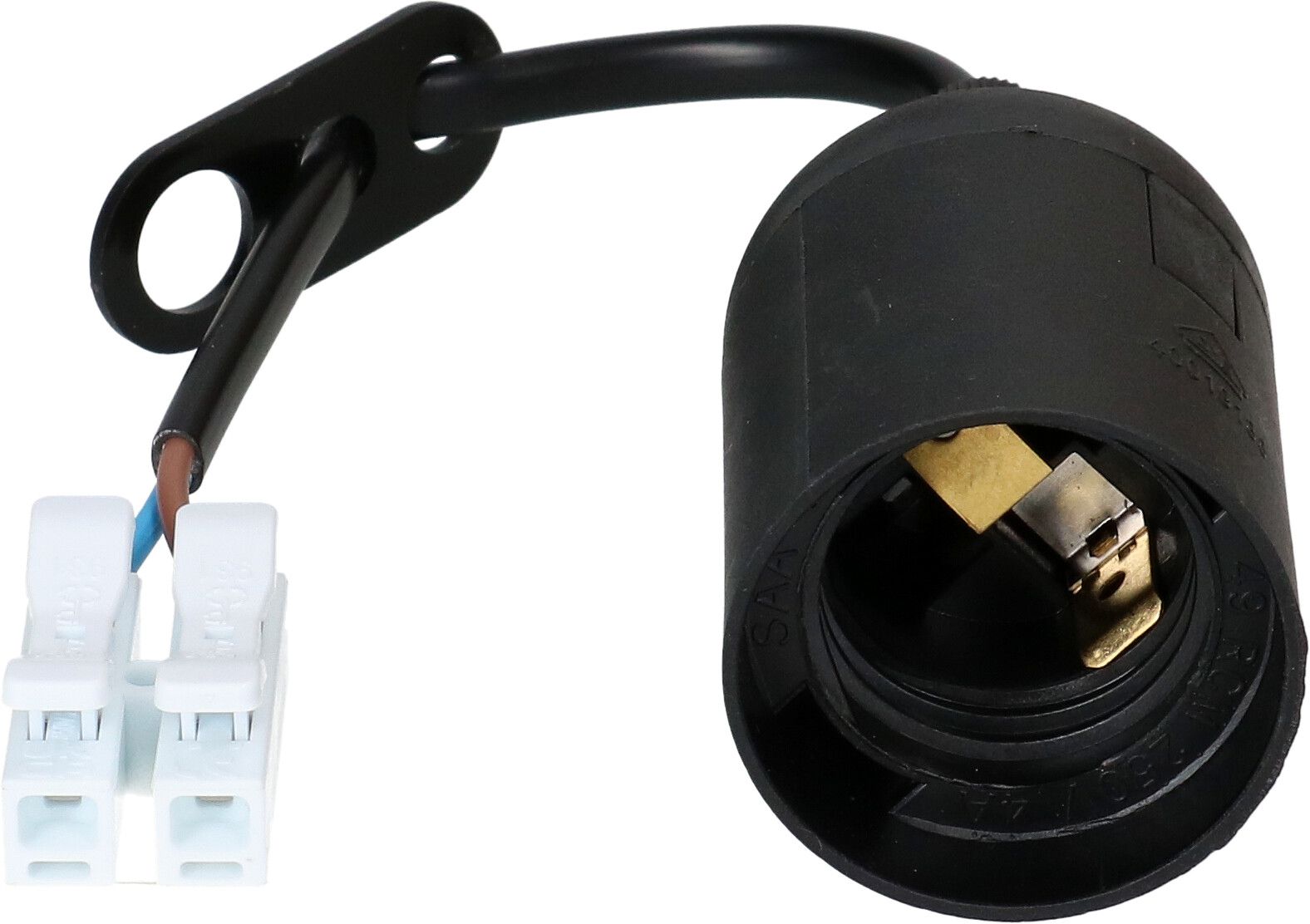 douille chantier E27 avec bornes à levier noir / 10 pièces