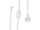 TDLF câble secteur H03VVH2-F2X0.75 2m blanc interrupteur type 26