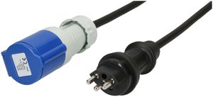 CEE câble adaptateur H07RN-F3G1.5 1.5m noir