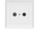 Radio/TV Durchgangs-/Enddose 15dB UP Kallysto weiss