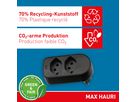 Abzweigstecker ADAPT 2x Typ 13 schwarz drehbar Green+Fair