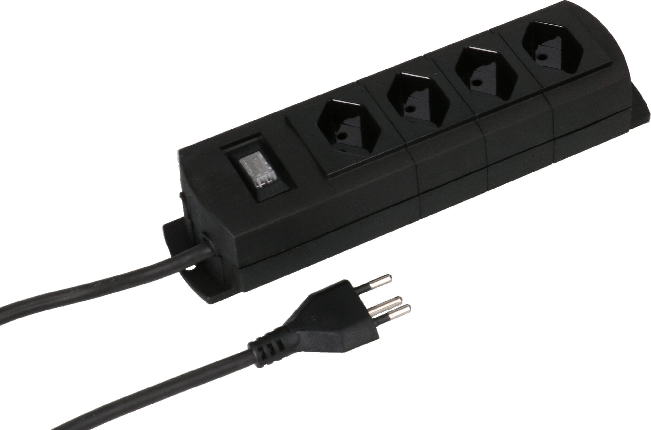 Steckdosenleiste Prime Line 4x Typ 13 schwarz Schalter 3m