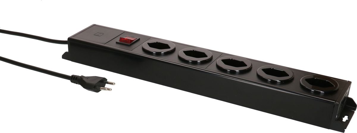 Steckdosenleiste Power Line 5x Typ 13 sw/sw Schalter 1.5m