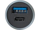 USB Auto Schnellladegerät USB-C+A 38W schwarz