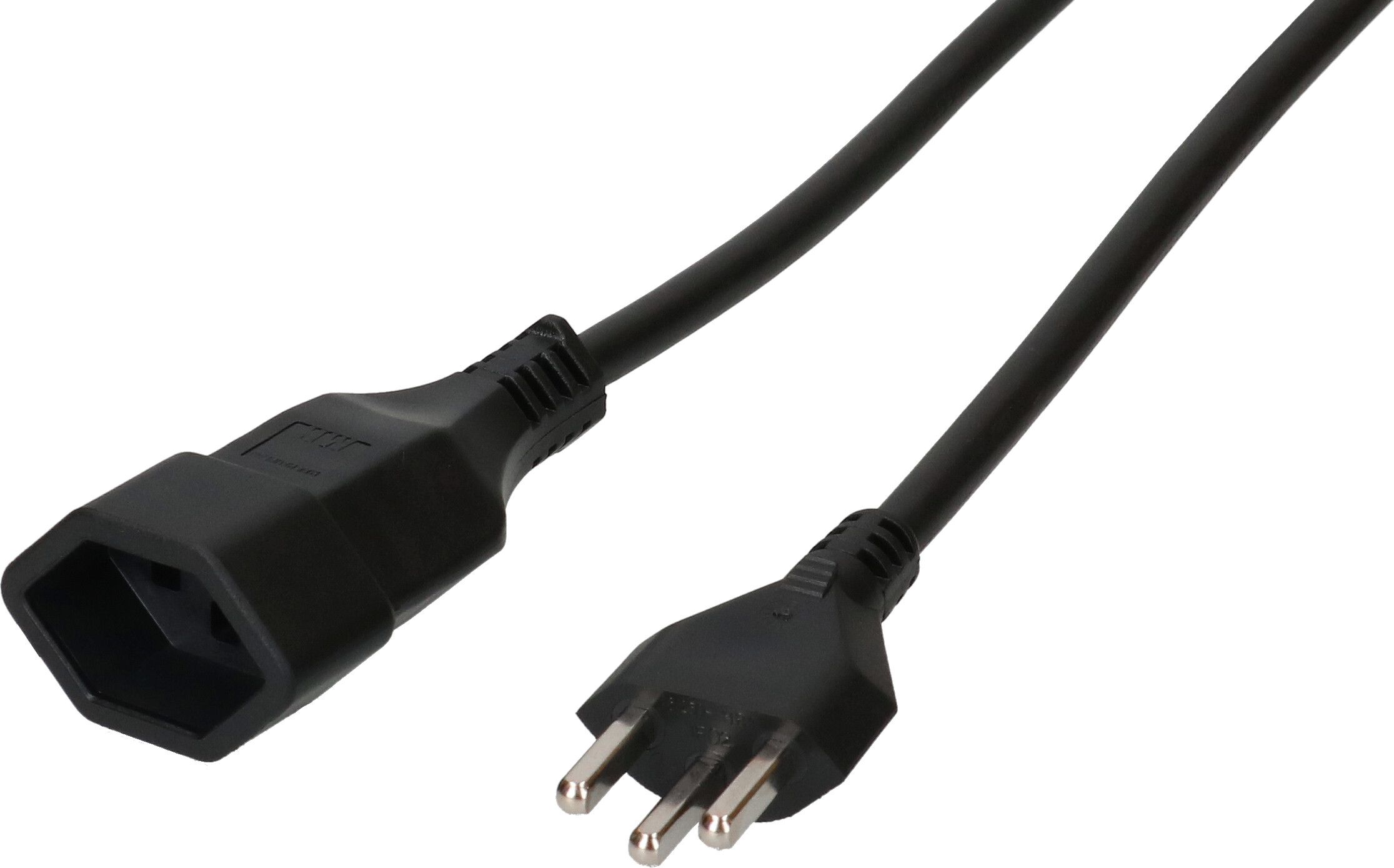 TD-Verlängerung H05VV-F3G1.5 2m schwarz Typ 23 / Typ 23