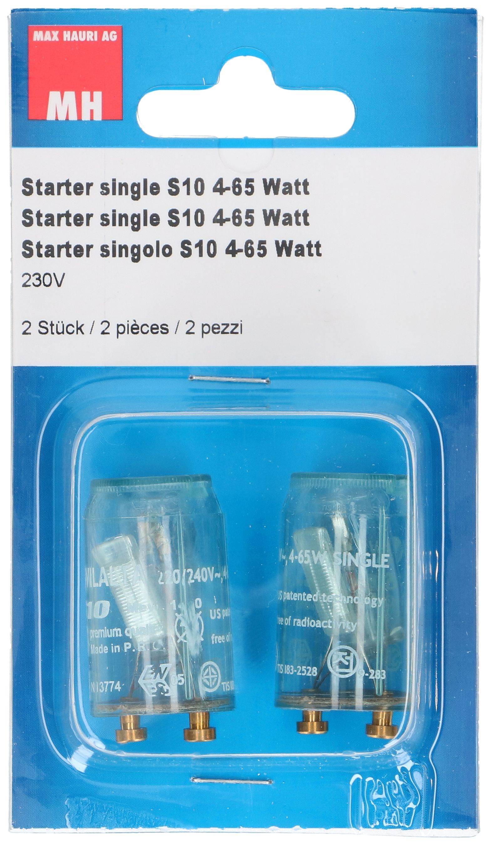 starter single S10 4-65 Watt / 2 pièces