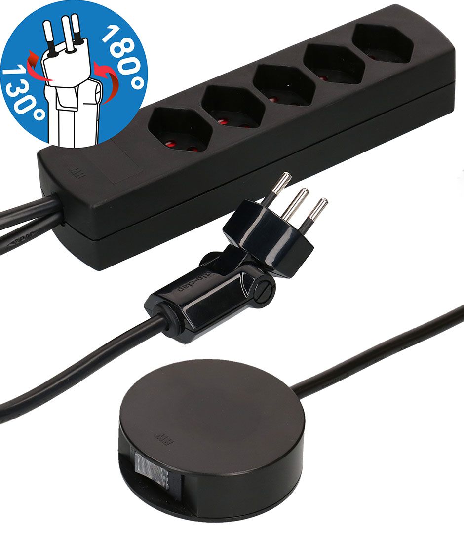 multiprise Safety Line 5x type 13 BS nr interr. ext. aimant 2m