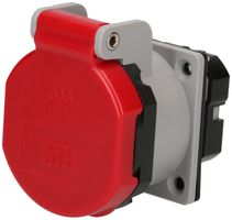 prise à encastrer 1x type 25 3L+N+PE Max Hauri IP55 gris/rouge