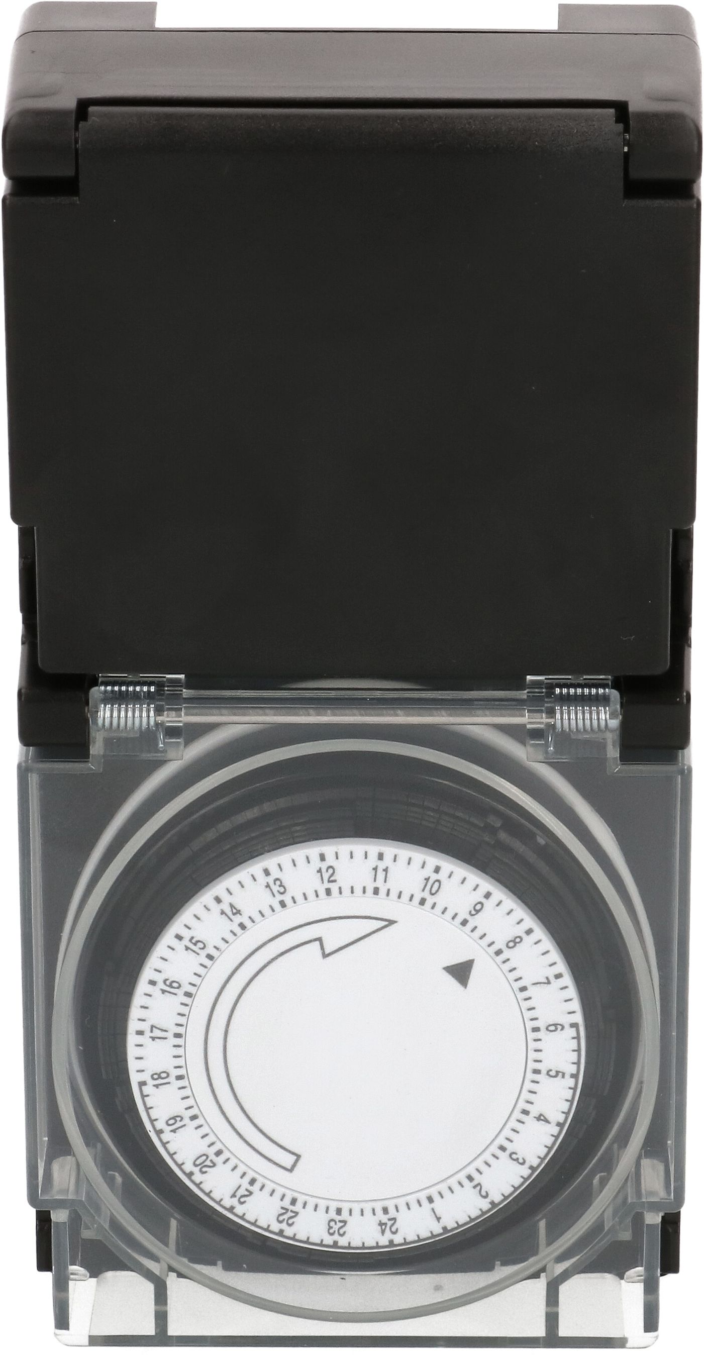 Zeitschaltuhr IP55 24h analog schwarz