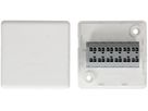 Abzweigdose 66x66x30mm AP TH Klemme 6x1.5mm2 400V IP20 weiss