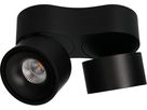 LED-Deckenspot DOUBLE SHINE schwarz 3000K 2200lm 2x 36°