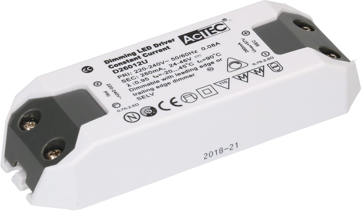 driver constant LED 260 mA 12W