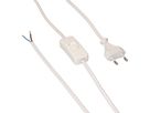 TDLF câble secteur H03VVH2-F2X0.75 2m blanc interrupteur type 26