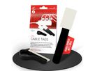 LTC Cable Tags fascette con etichetta nero / 10 pezzi