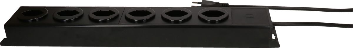 Steckdosenleiste Power Line 6x Typ 13 schwarz/schwarz 3.0m