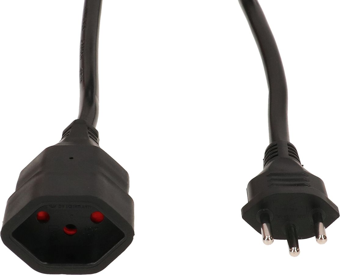 Rallonge TD H05VV-F3G1.5 10m noir BS type 12 / type 13