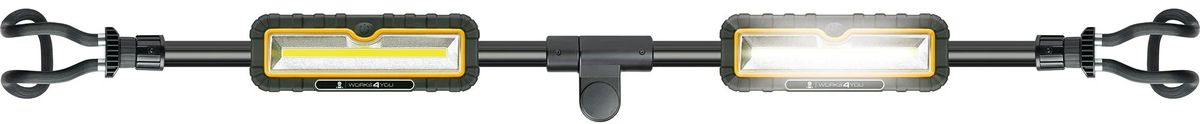projecteur de travail rechargeable LED 2x 5W pliable noir/jaune