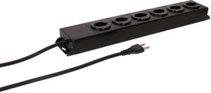 Steckdosenleiste Power Line 6x Typ 23 schwarz/schwarz 1.5m