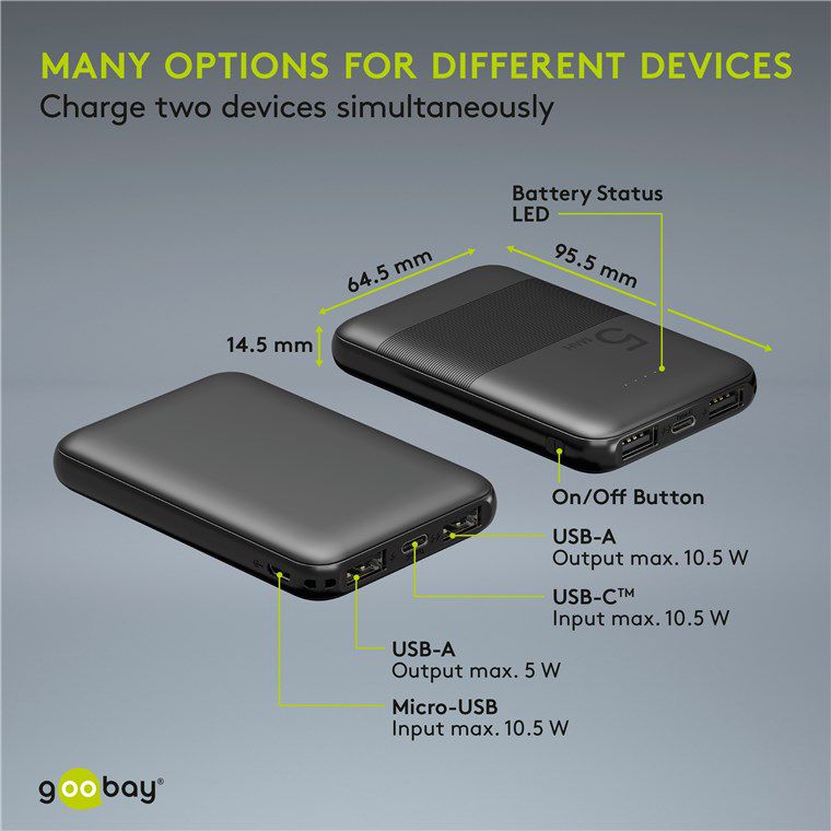 Powerbank kompakt 5000mAh