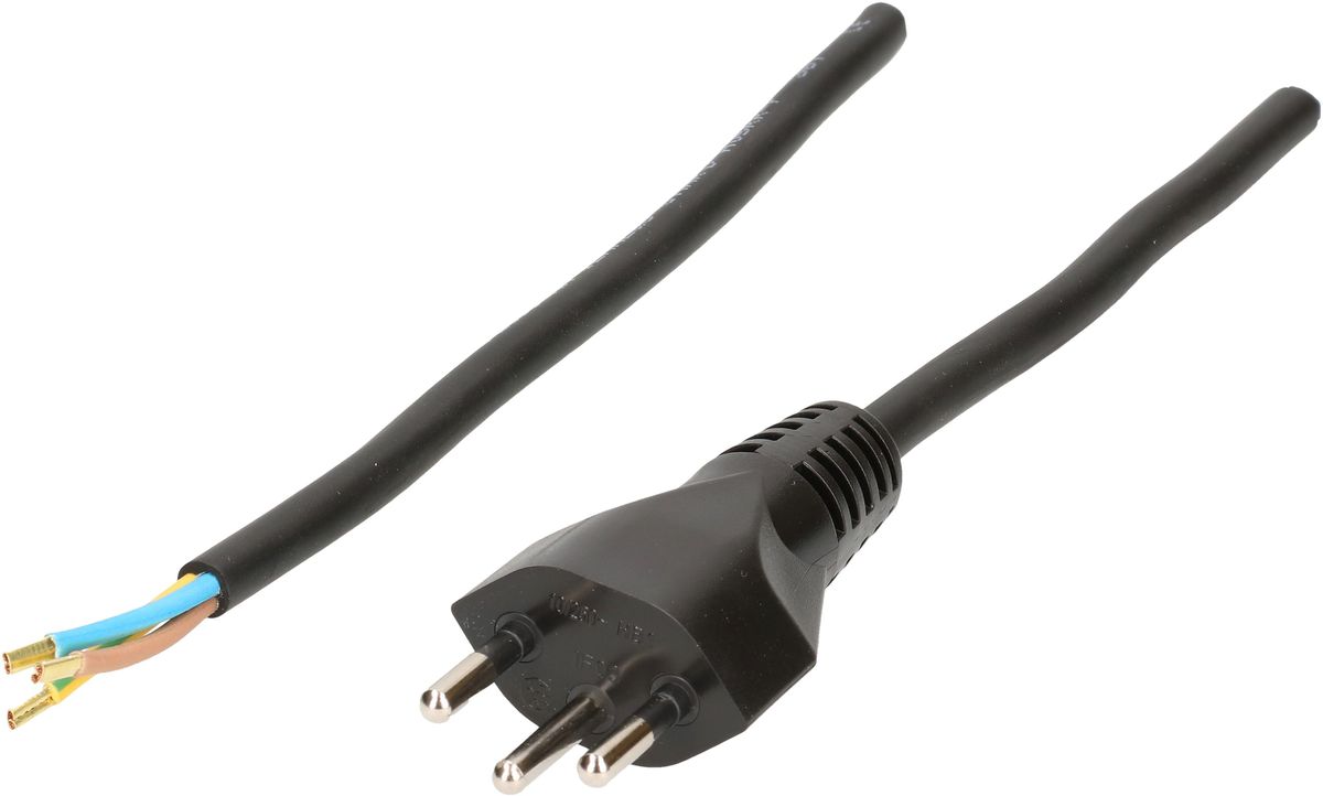 GD-Netzkabel H05RR-F3G1.0 3m schwarz Typ 12