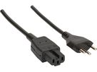Cable cordset TD H05VV-F3G1.0 2m black T12/C15A