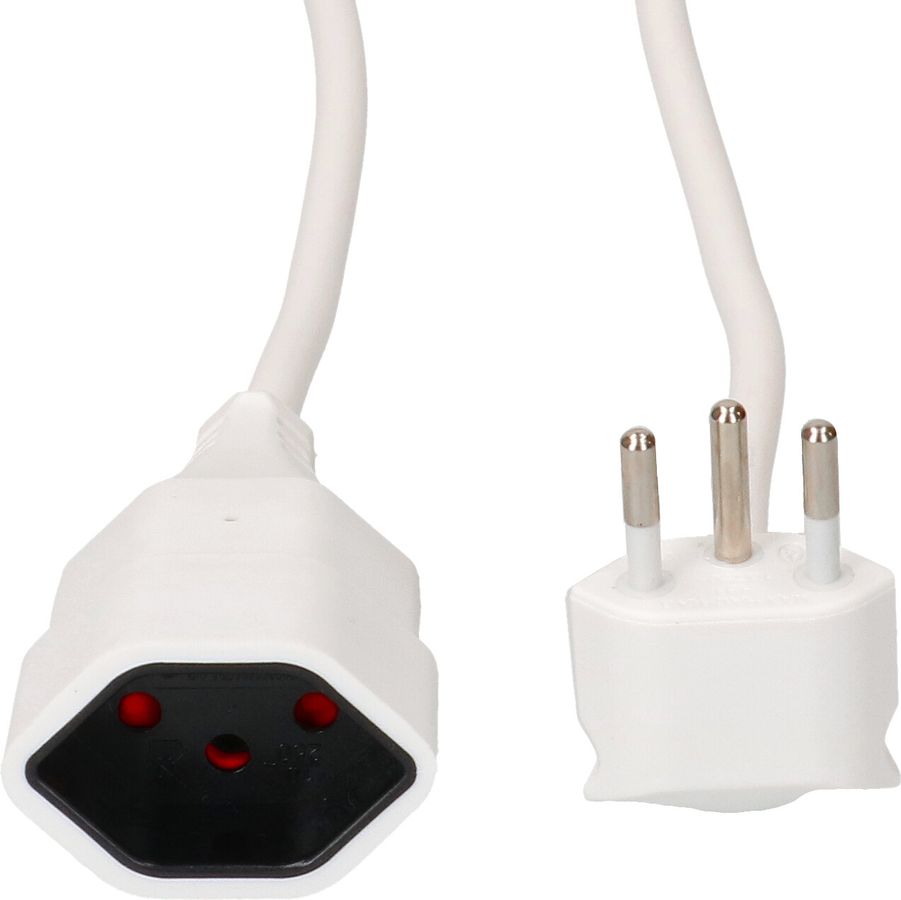 Rallonge TD H05VV-F3G1.0, 5m, blanc, BS