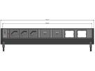 SUPRA bloc multiprise anodisé 3x type 13 2x USB-C 60W 2x vide
