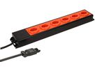 Steckdosenleiste Power Line 6x Typ 13 schwarz/orange 3.0m AC 166