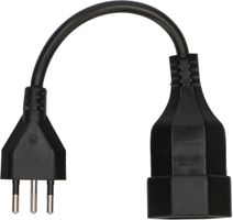 TD-Verlängerung H05VV-F3G1.0 0.25m schwarz Typ 12 / Typ 13