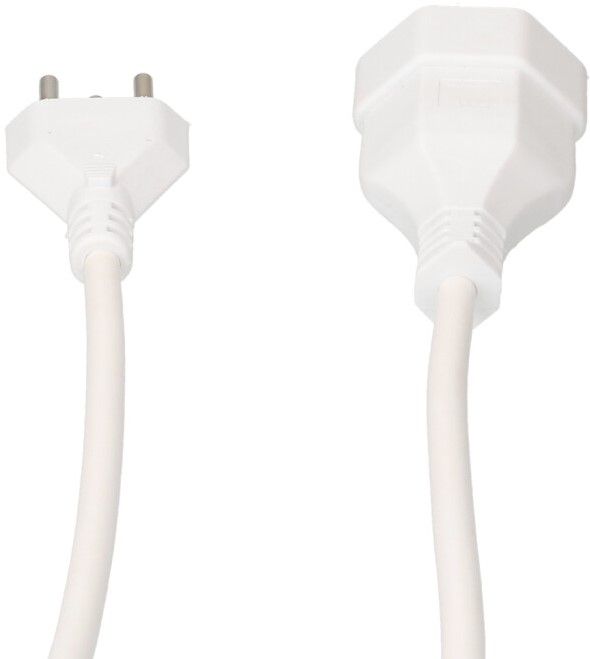 TD-Verlängerung H05VV-F3G1.0 3m weiss Typ 12 / Typ 13