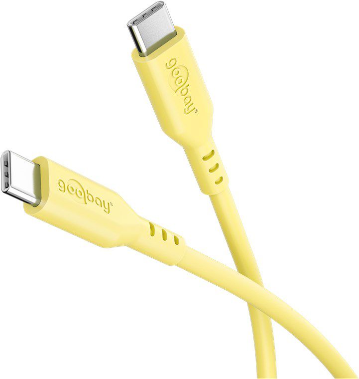 cavo di ricarica USB-C silicone 1.5m giallo