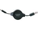 Lightning-Kabel 0.9m schwarz ausziehbar