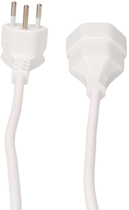 TD-Verlängerung H05VV-F3G1.0 3m weiss BS Typ 12 / Typ 13