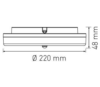 Deckenleuchte FLAT CCT 22 PIR 10/15W 1100/1500lm