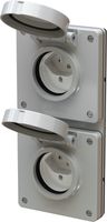 combinaison type 13 / type 13 ta.2x1 ENC exo IP55 gris clair