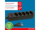 Steckdosenleiste Basic Line 5x Typ 13 sw Schalter 1.5m Green+Fair