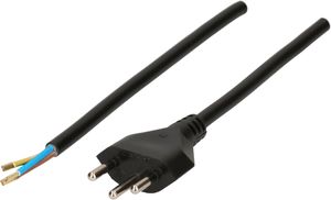 Cable cordset H05VV-F3G1.5mm2 black