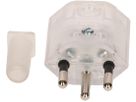 Stecker Typ 12 gewinkelt transparent
