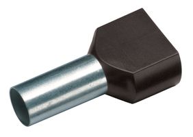 Cosse tubulaire à sertir jumelée isolée 2x6.0mm²/14mm noir