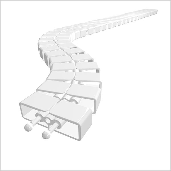 serpentine de câble Cube SL 1.00m blanc RAL9003