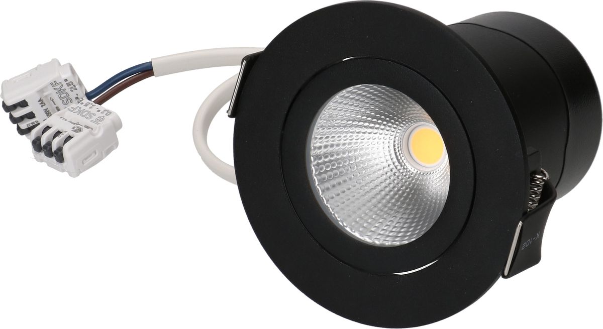LED-Einbauspot DISC 230 Ø68 schwarz 3000K 650lm 36°