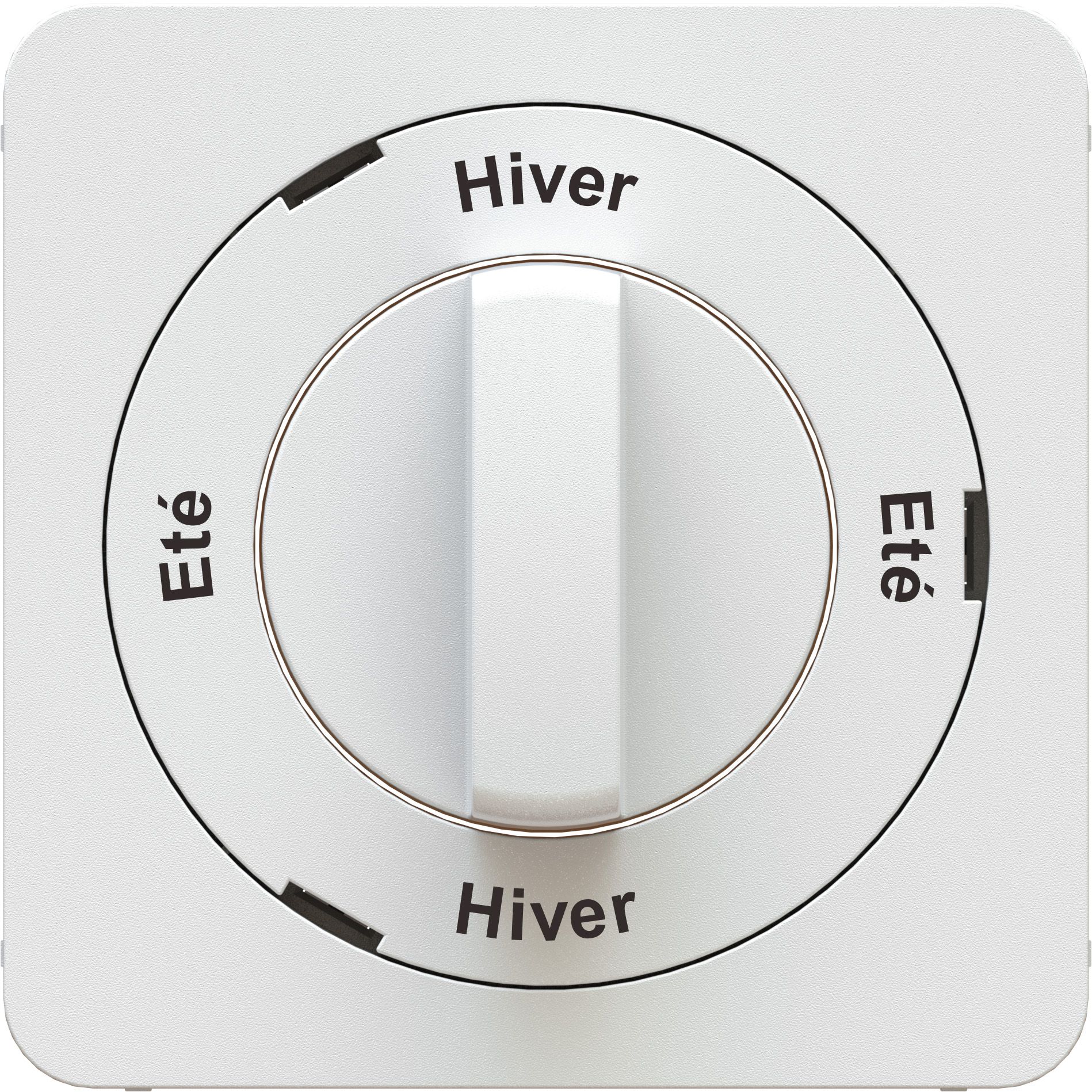 Front plates for turnable switch Hiver-Eté-Hiver-Eté white