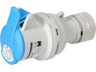 CEE-Kupplung 2P+E 230V/16A blau IP54
