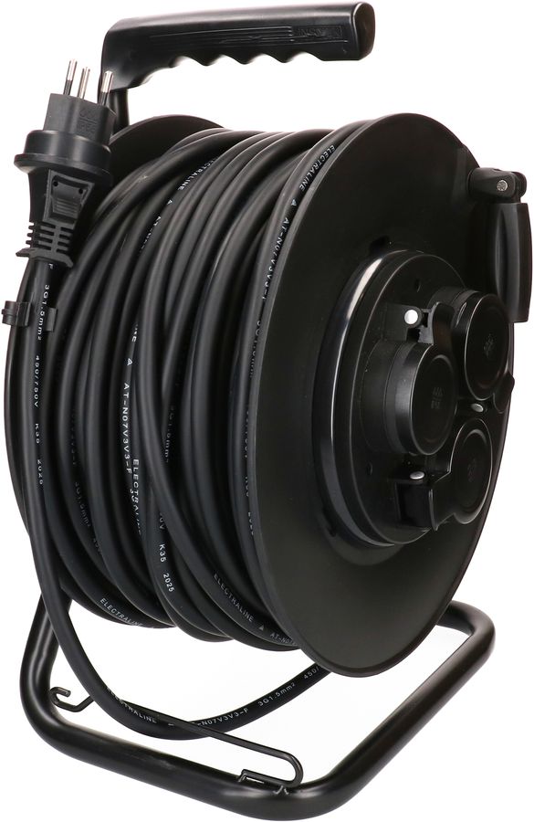 Kabelrolle 3x Typ 13 IP55 50m schwarz
