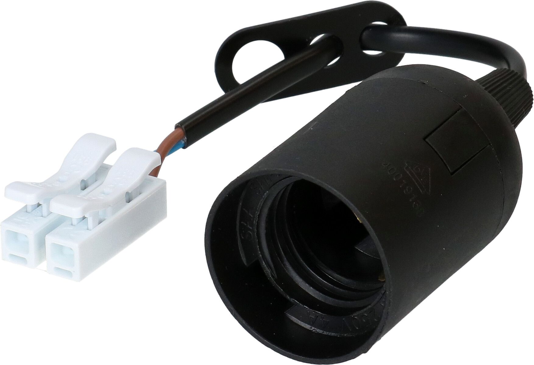 douille chantier E27 avec bornes à levier noir / 10 pièces