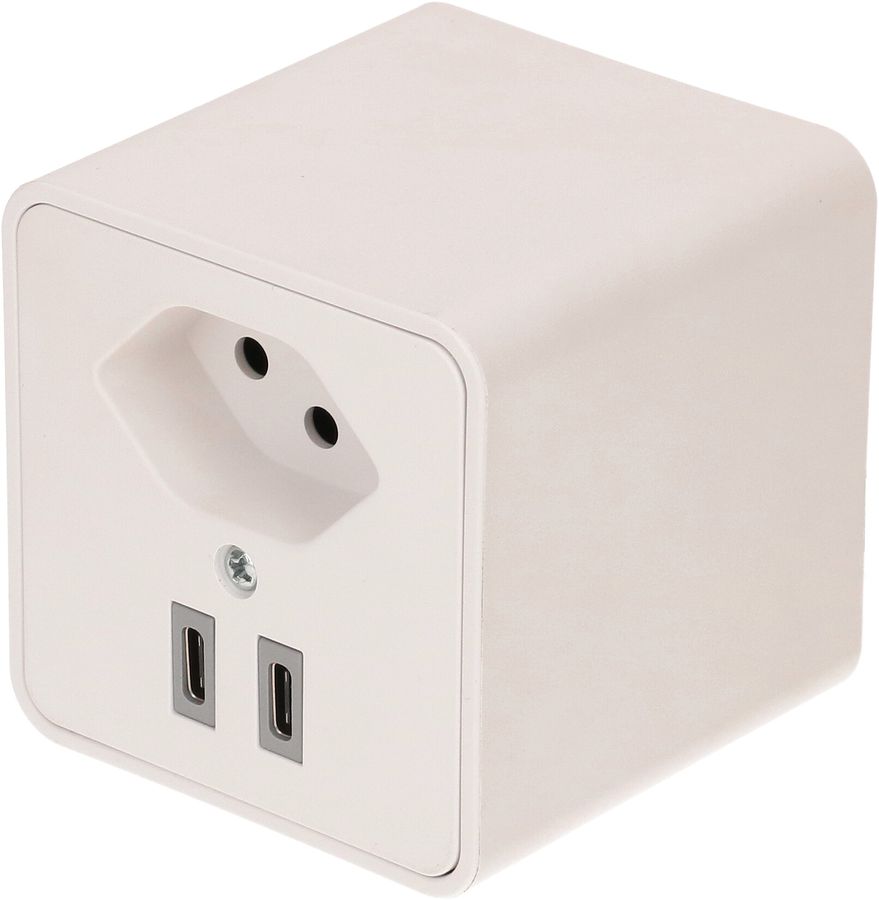 presa aggiuntiva 1x tipo USB C+C 13 compatta bianco